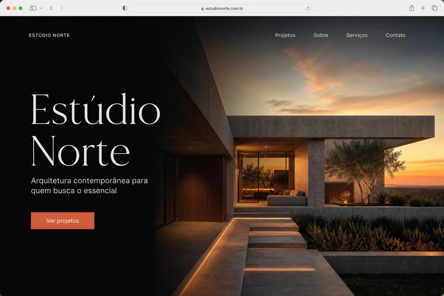 Site do projeto Estúdio Norte desenvolvido pela Site24